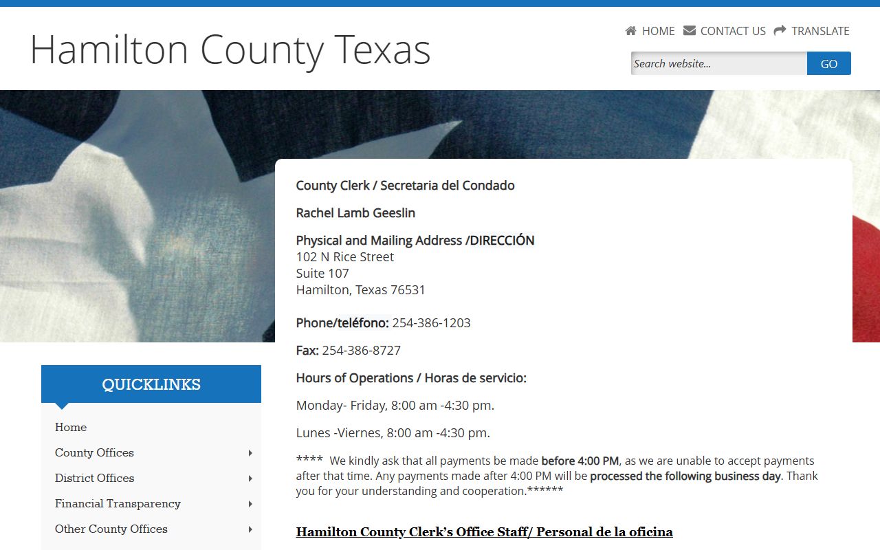 Hamilton County court records after arrest County Clerk criminal docket page